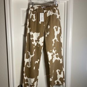 12th tribe Cow print jeans